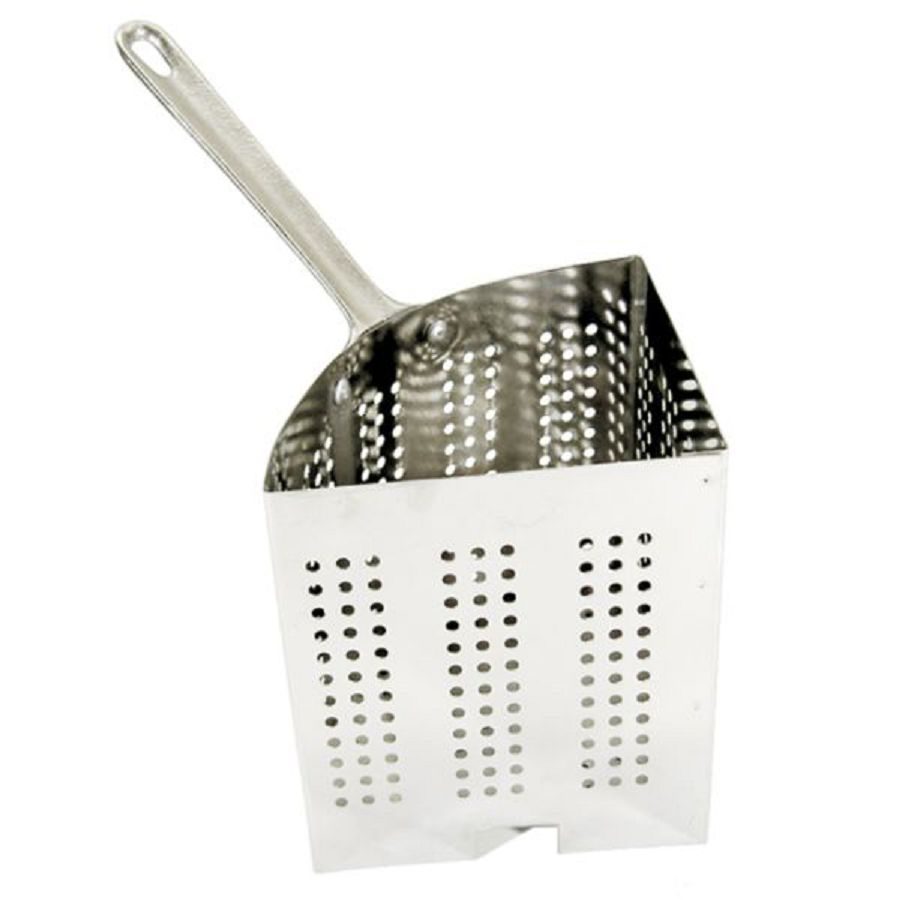 Lot45 Colador de pasta con asa, 1 unidad, cesta de blanqueamiento de  ebullición de acero inoxidable, colador de fideos de 1 libra para cocina de